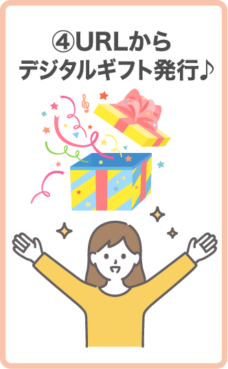④URLからデジタルギフト発行